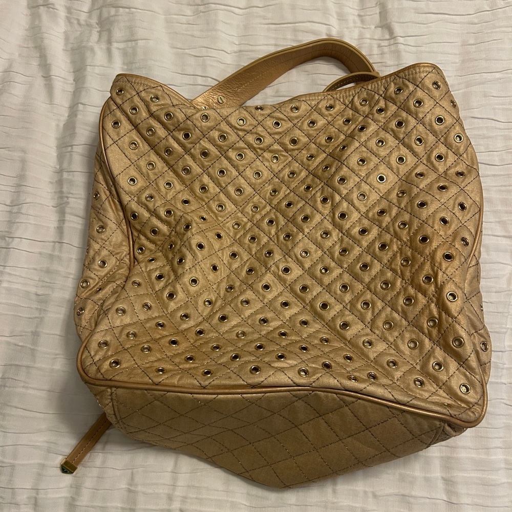 Vera Bradley Gold Quilted Backpack